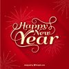 Red Happy New Year Background – Festive Celebration Vector Design
