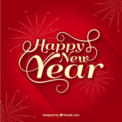 Red Happy New Year Background – Festive Celebration Vector Design